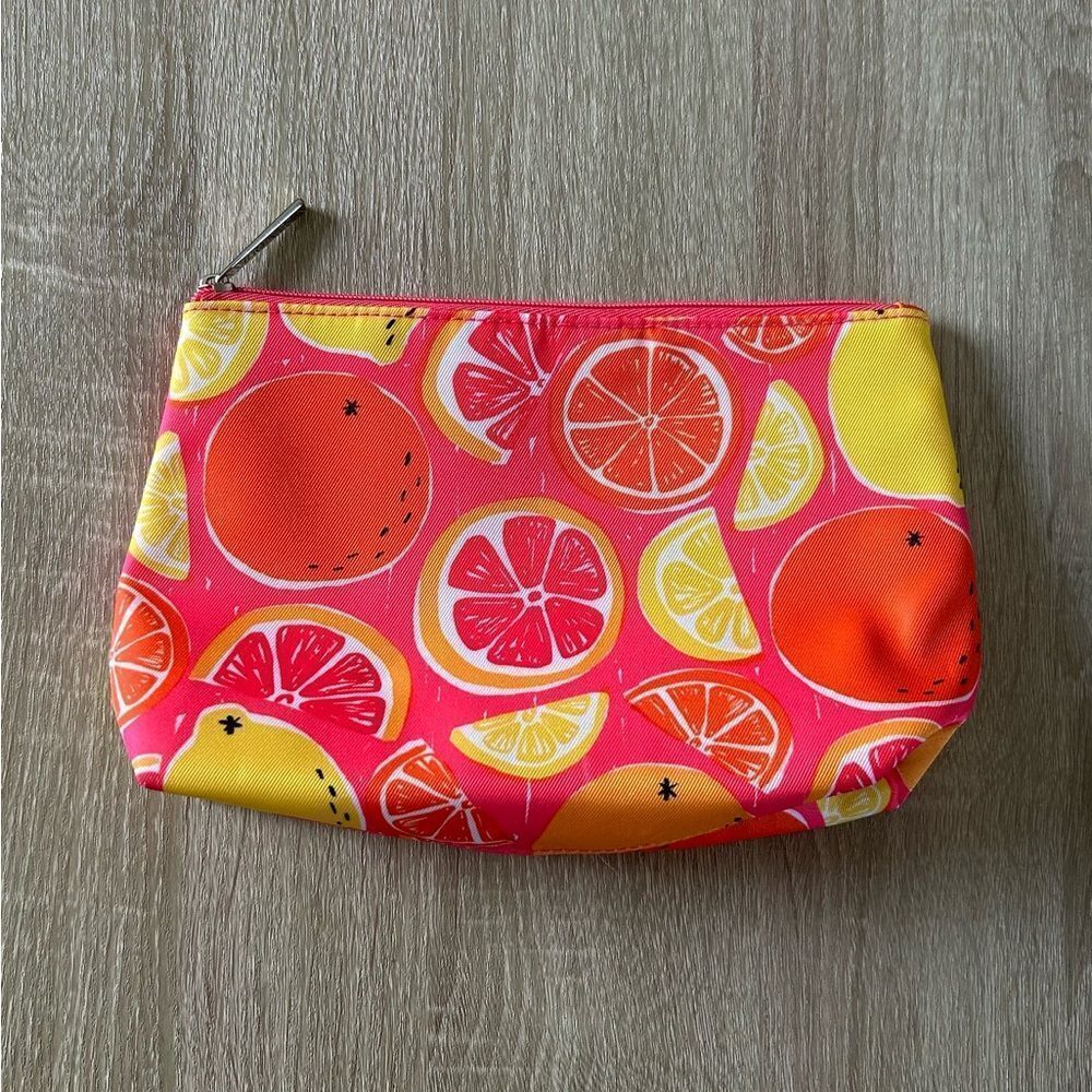 Nwot Clinique Citrus Burst Cosmetic / Makeup Bag